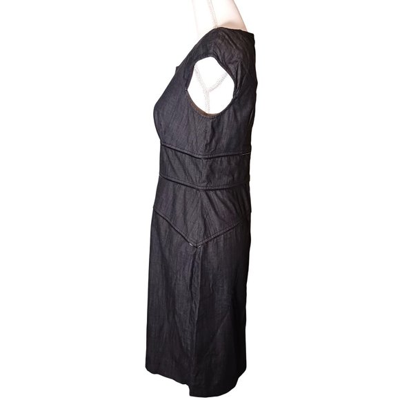 Calvin Klein Charcoal Grey Cotton Sheath Dress in Charcoal Grey Size 6‎ - Picture 4 of 14